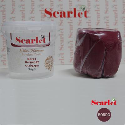 SCARLET BORDO ŞEKER HAMURU (1 KG)